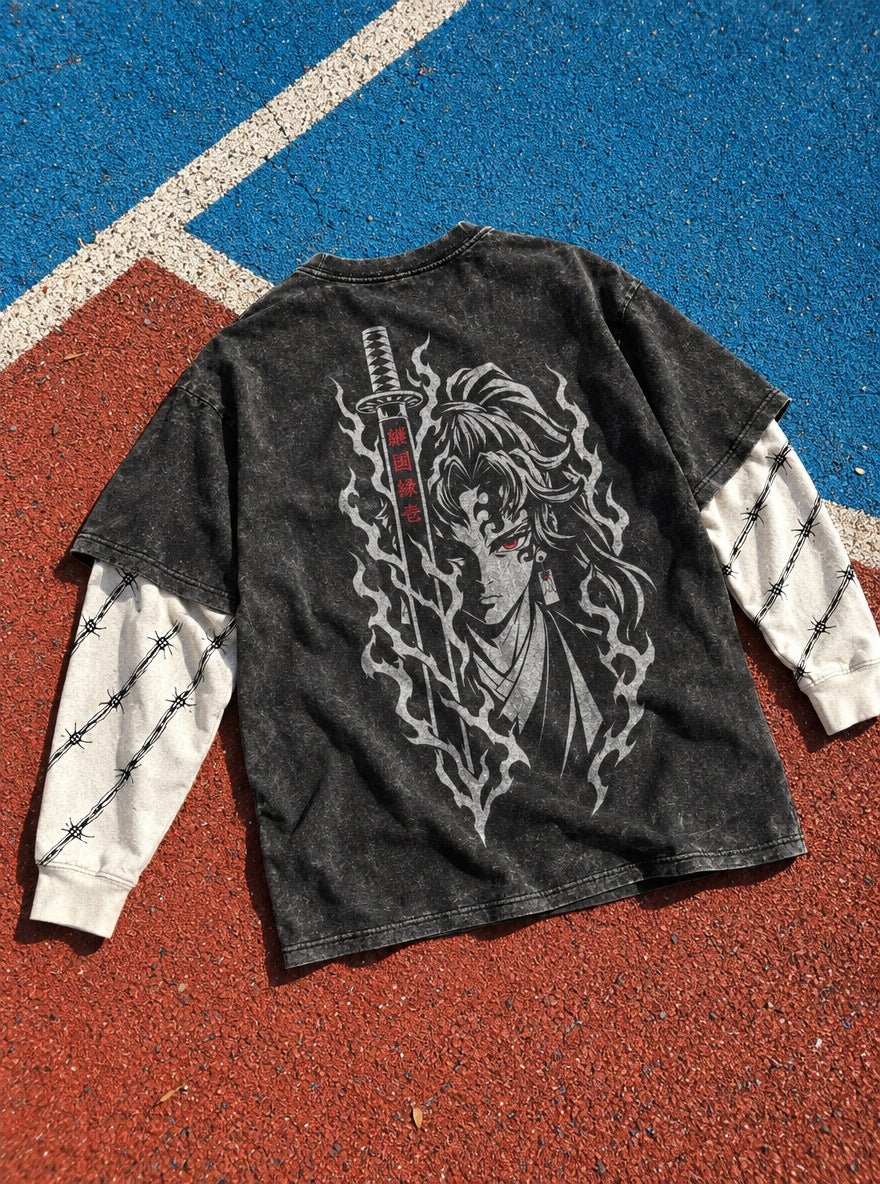 Yoriichi Blade – Double Sleeves – flat-lay | Demon Slayer