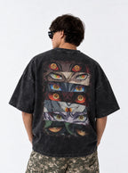 Demon Eyes – Black T-Shirt – model shot | Demon Slayer
