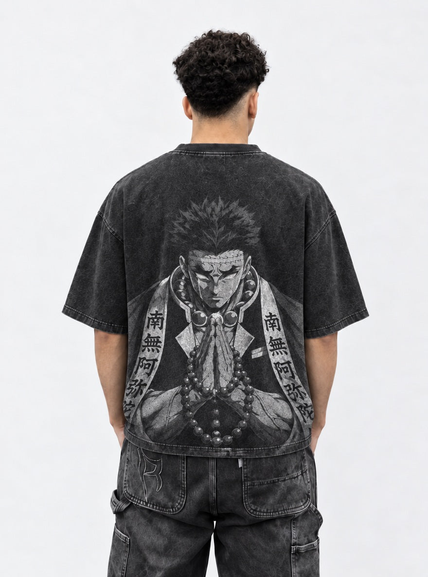Gyomei Prayer – Black T-Shirt – model shot | Demon Slayer