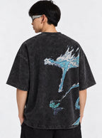 Water Dragon – Black T-Shirt – model shot | Demon Slayer