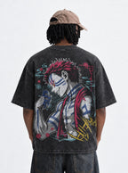 Akaza Unleashed – Black T-Shirt – model shot | Demon Slayer