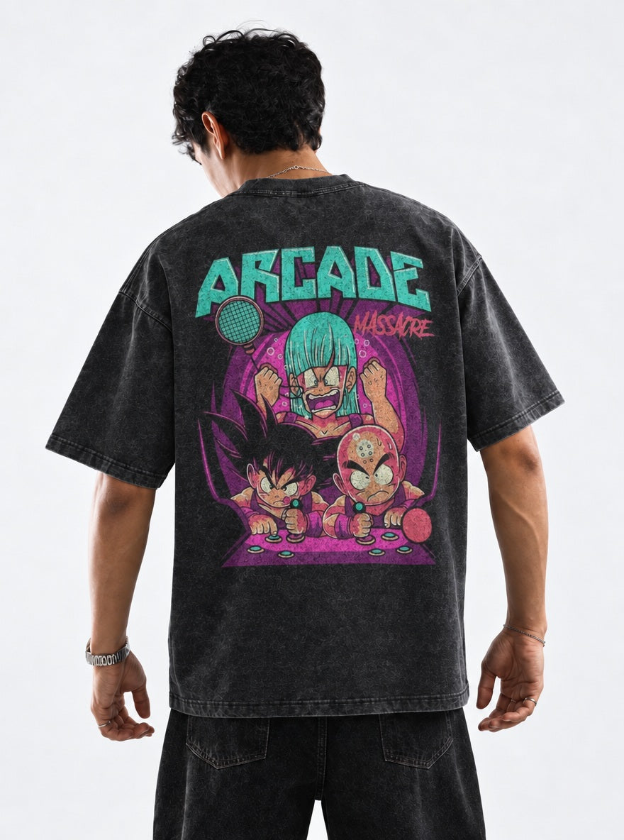 Bulma's Arcade – T-Shirt – model shot | Dragon Ball