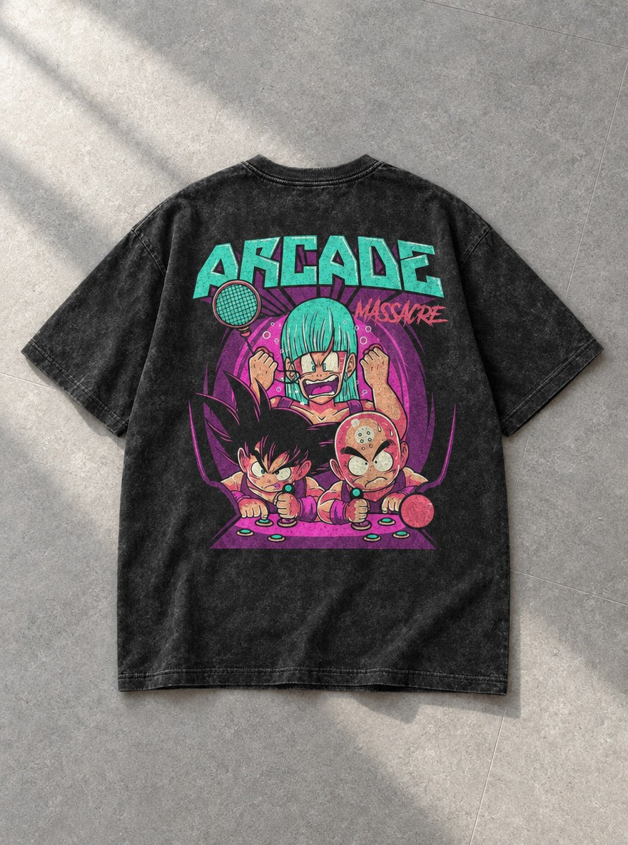Bulma's Arcade – T-Shirt – flat-lay | Dragon Ball
