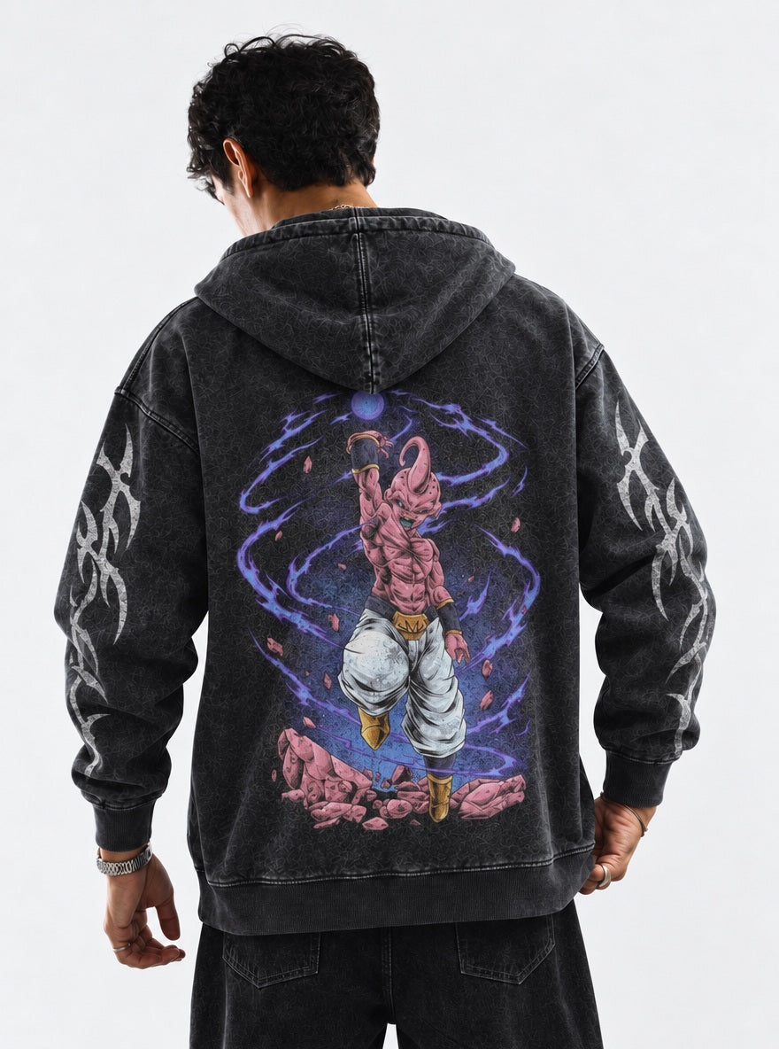 Kid Buu Blast – Hoodie – model shot | Dragon Ball