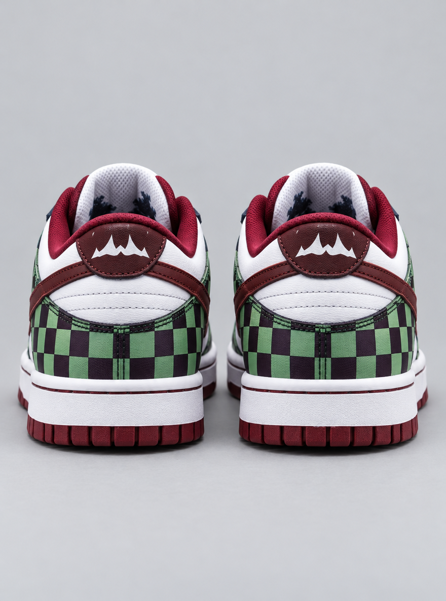 Nichirin Low-Top Sneakers – Tanjiro – rear | Demon Slayer