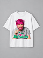 Ed Saiki – White Tee – mockup | Meme Tees