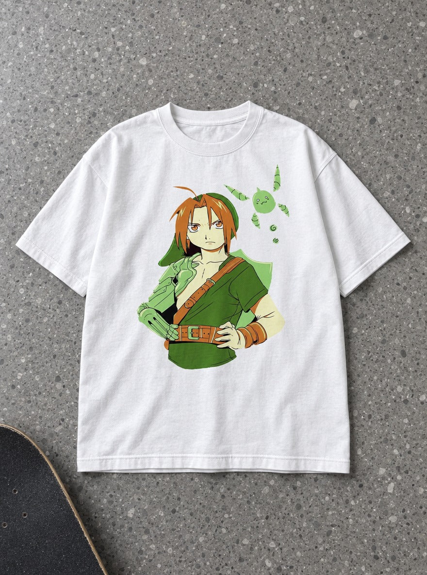 Edward Link – White Tee – flat-lay | Meme Tees