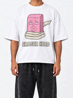 Eraser Head – White Tee – model shot | Meme Tees