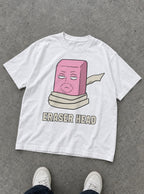 Eraser Head – White Tee – flat-lay | Meme Tees