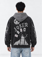 Crescent Cards – Black & Grey Hoodie – model shot | Fire Force