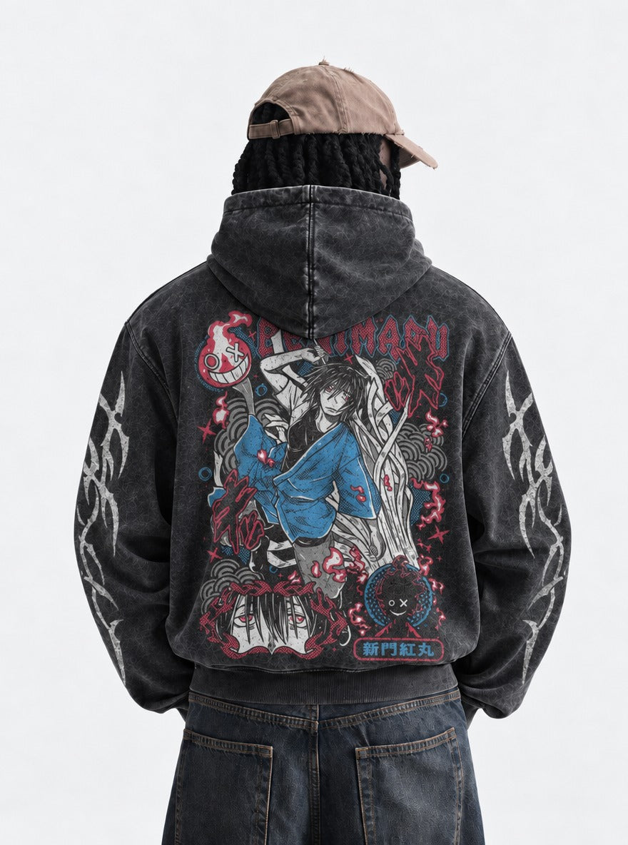 Crimson Lord – Hoodie – model shot | Fire Force