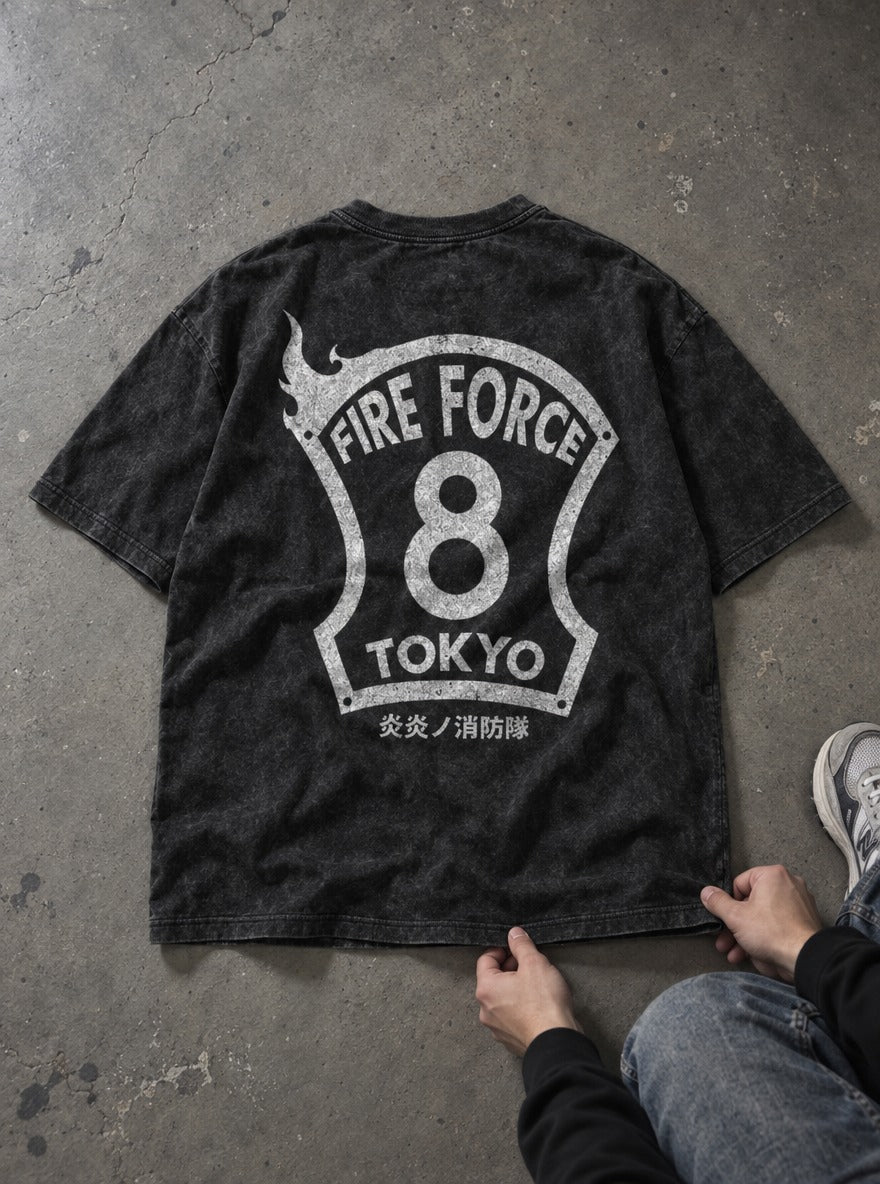 Eight Shield – T-Shirt – flat-lay | Fire Force