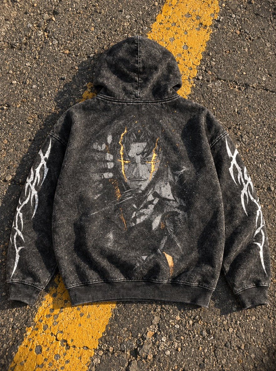Ember Gaze – Hoodie – flat-lay | Fire Force