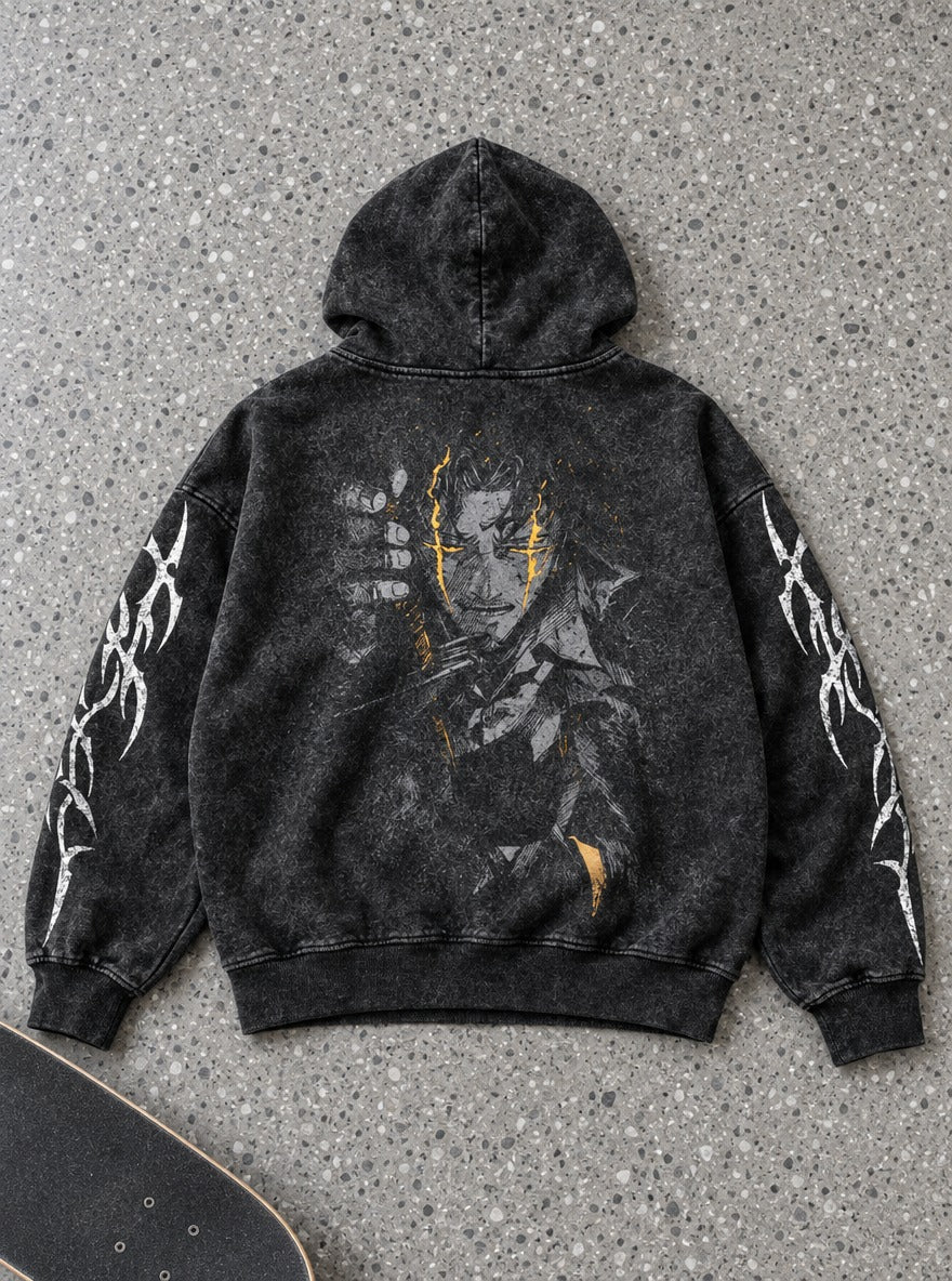 Ember Gaze – Hoodie – flat-lay | Fire Force
