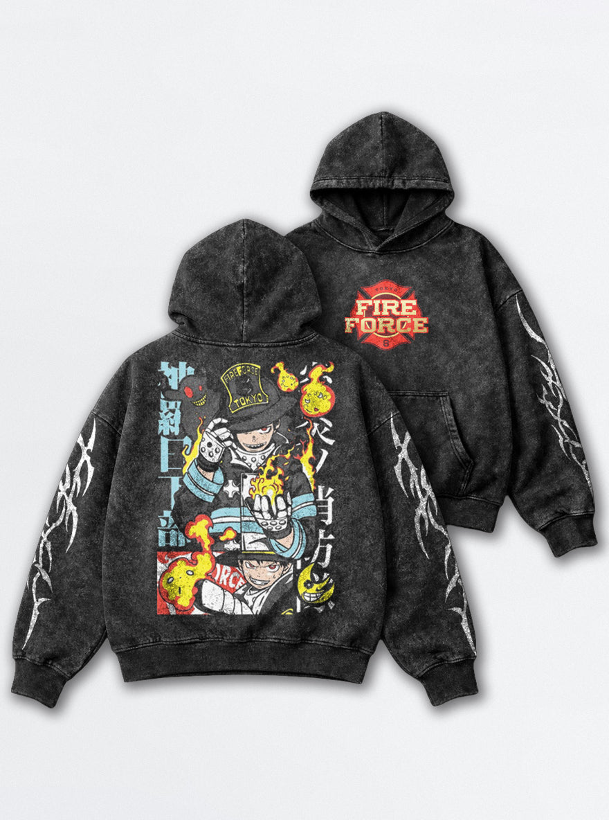 Flame Faces – Hoodie – mockup | Fire Force