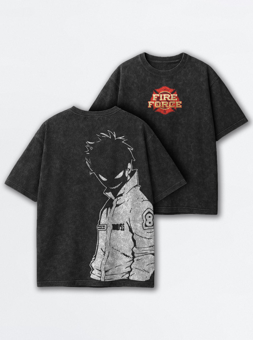 Grinning Shadow – T-Shirt – mockup | Fire Force