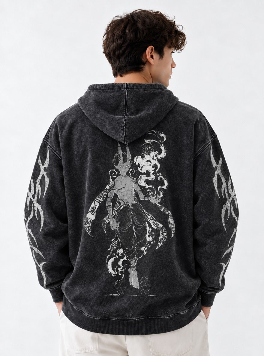 Horned Wraith – Hoodie – model shot | Fire Force