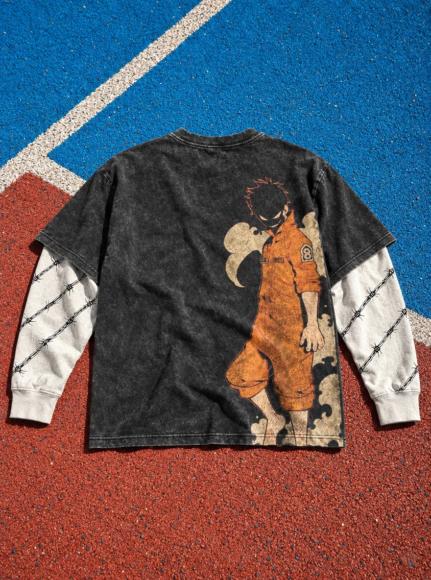 Shadow Smile – Double Sleeves – flat-lay | Fire Force