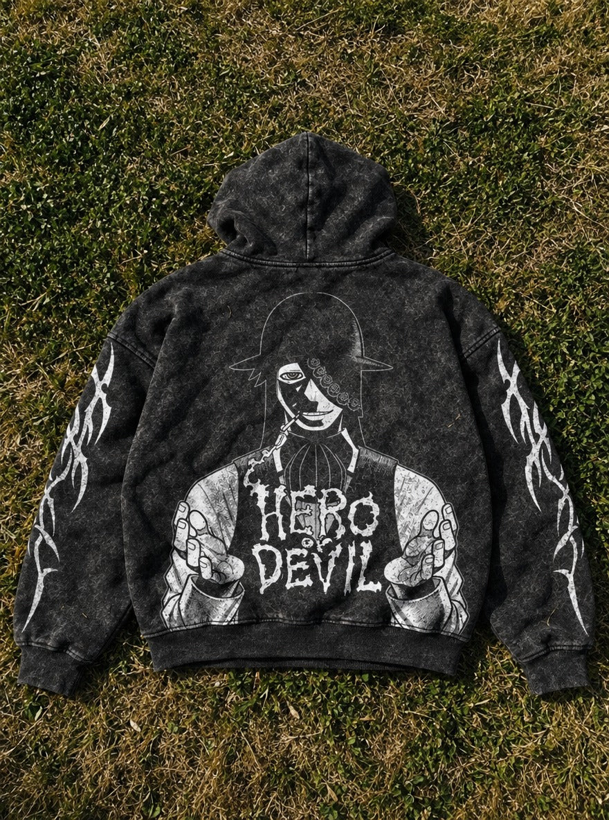 Smoke Reach – Hoodie – flat-lay | Fire Force