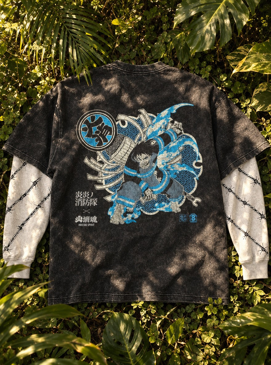 Spirit Blaze – Double Sleeves – flat-lay | Fire Force