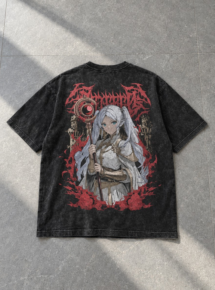 Frieren Blood Metal – T-Shirt – flat-lay | Frieren