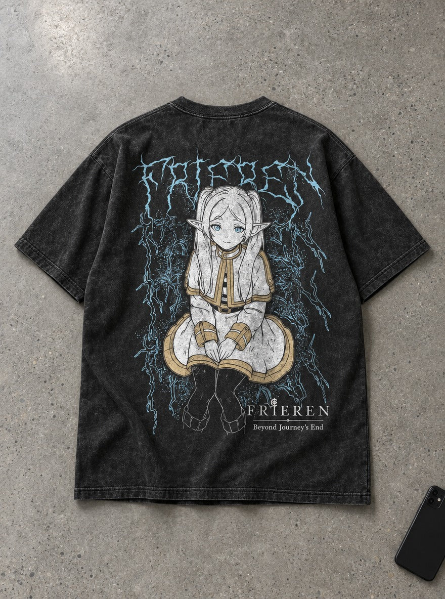 Frieren Ice Metal – T-Shirt – flat-lay | Frieren
