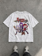 Frieren Time – White Tee – flat-lay | Meme Tees