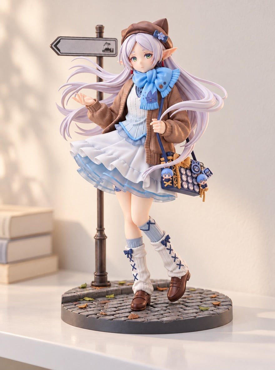 Frieren Winter Street Figure – on a display shelf | Frieren