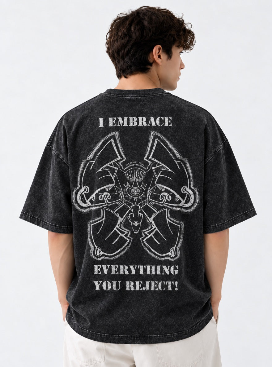I Embrace Everything – T-Shirt – model shot | Gachiakuta