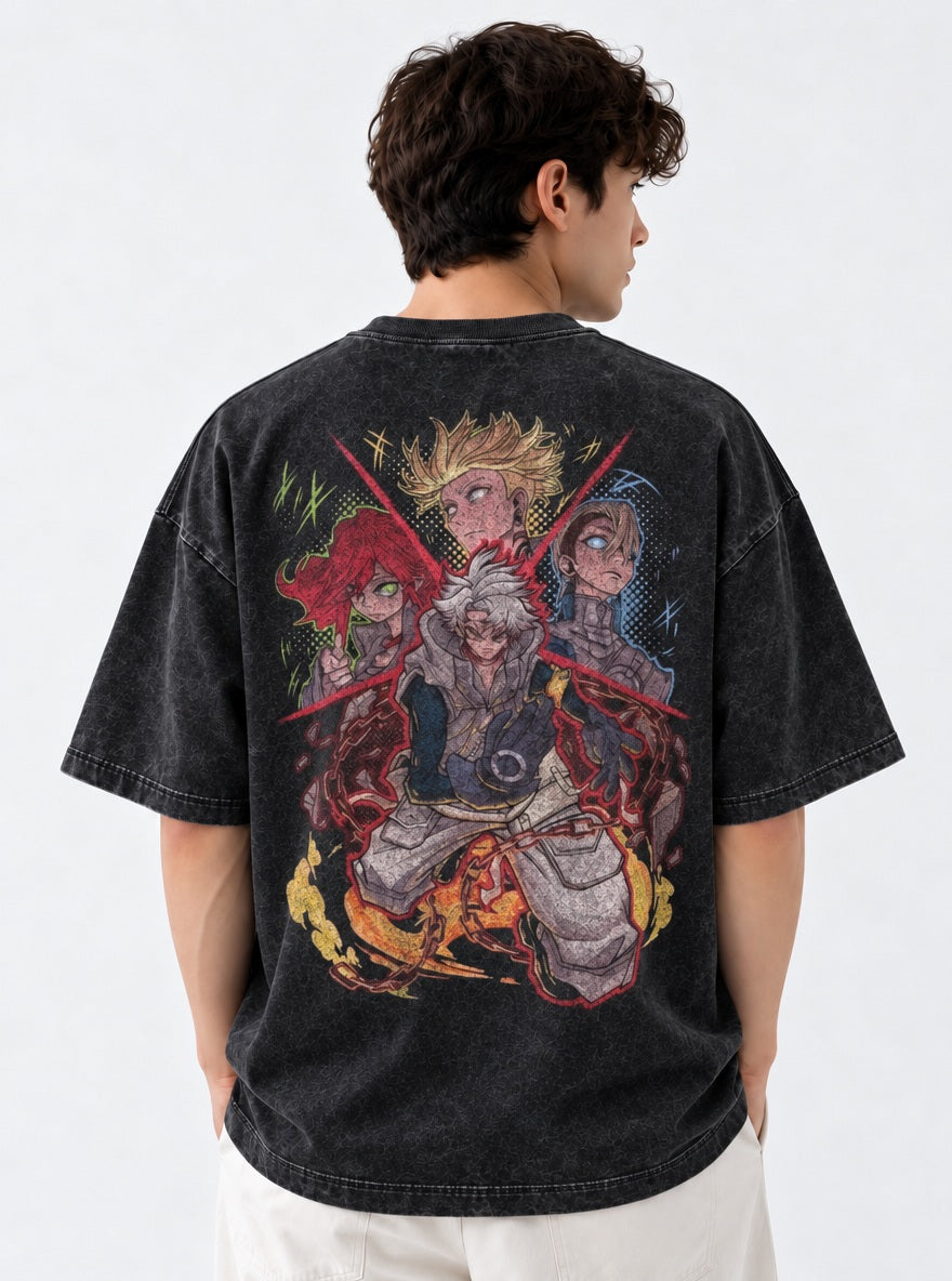 Rudo & Cleaners – T-Shirt – model shot | Gachiakuta