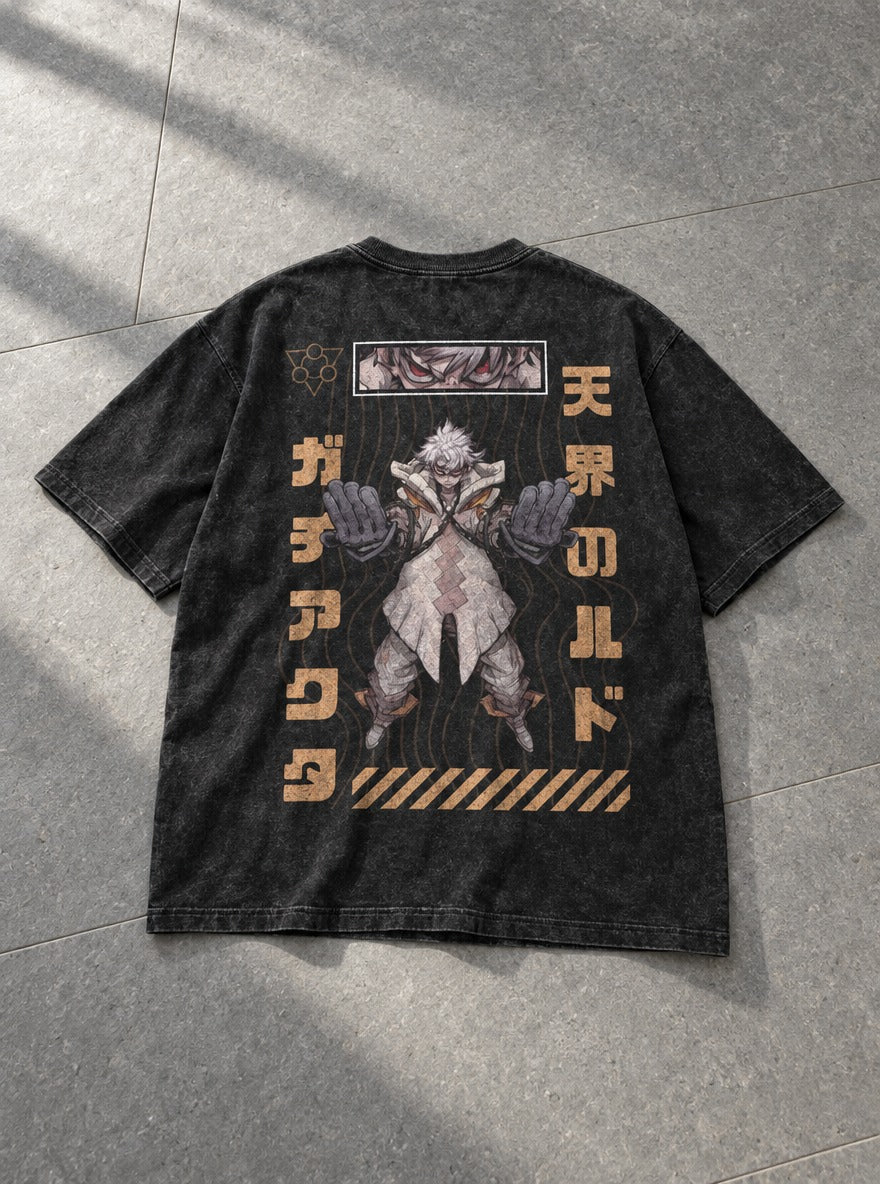 Rudo Gloves – T-Shirt – flat-lay | Gachiakuta