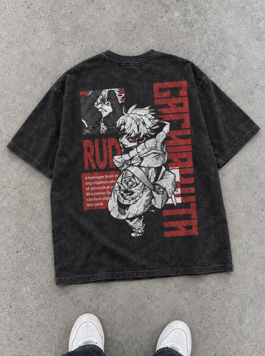 Rudo Profile – T-Shirt – flat-lay | Gachiakuta