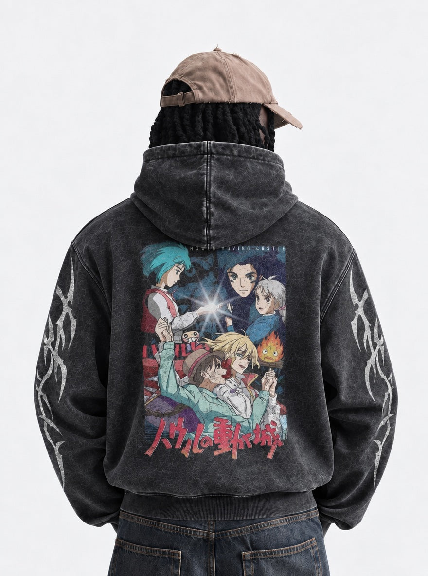 Howl's Castle Crew – Hoodie – model shot | Ghibli