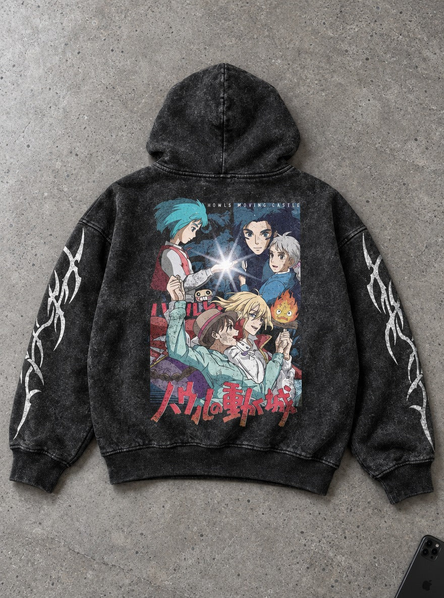 Howl's Castle Crew – Hoodie – flat-lay | Ghibli