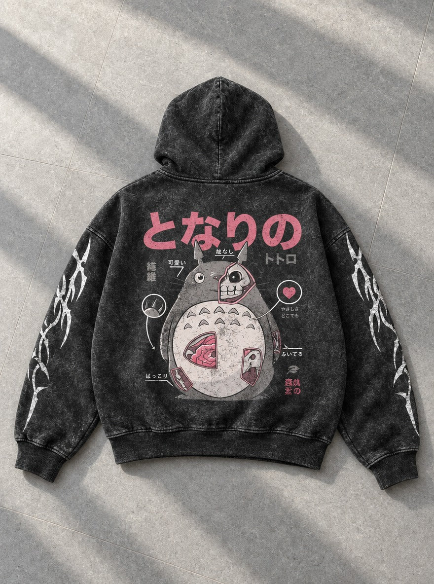 Totoro Anatomy – Hoodie – flat-lay | Ghibli