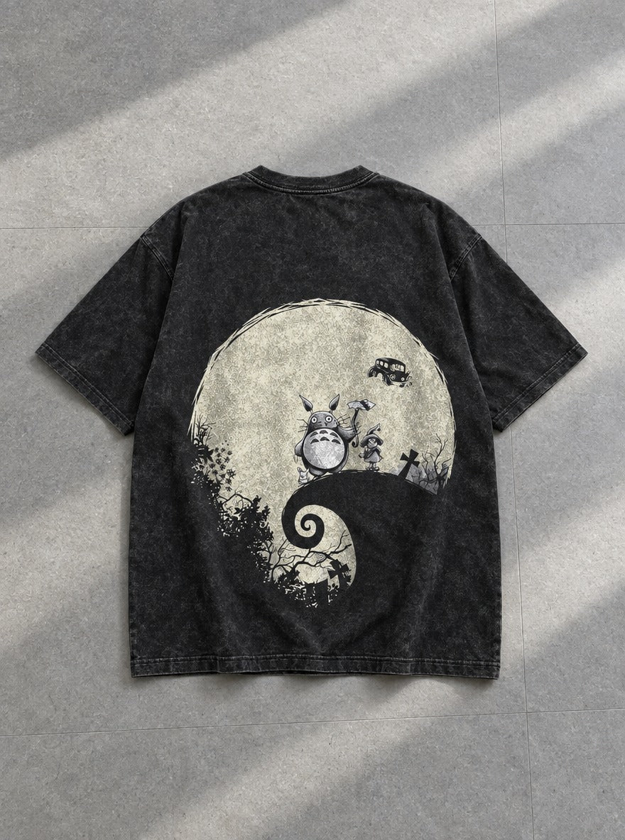 Totoro Spiral Hill – T-Shirt – flat-lay | Ghibli