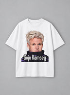 Gojo Ramsey – White Tee – mockup | Meme Tees