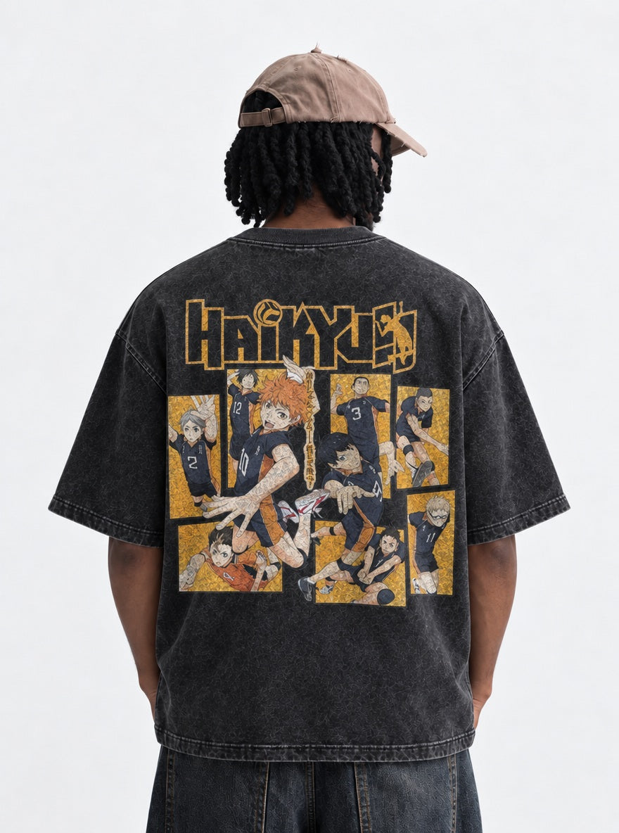 Karasuno Rally – T-Shirt – model shot | Haikyuu