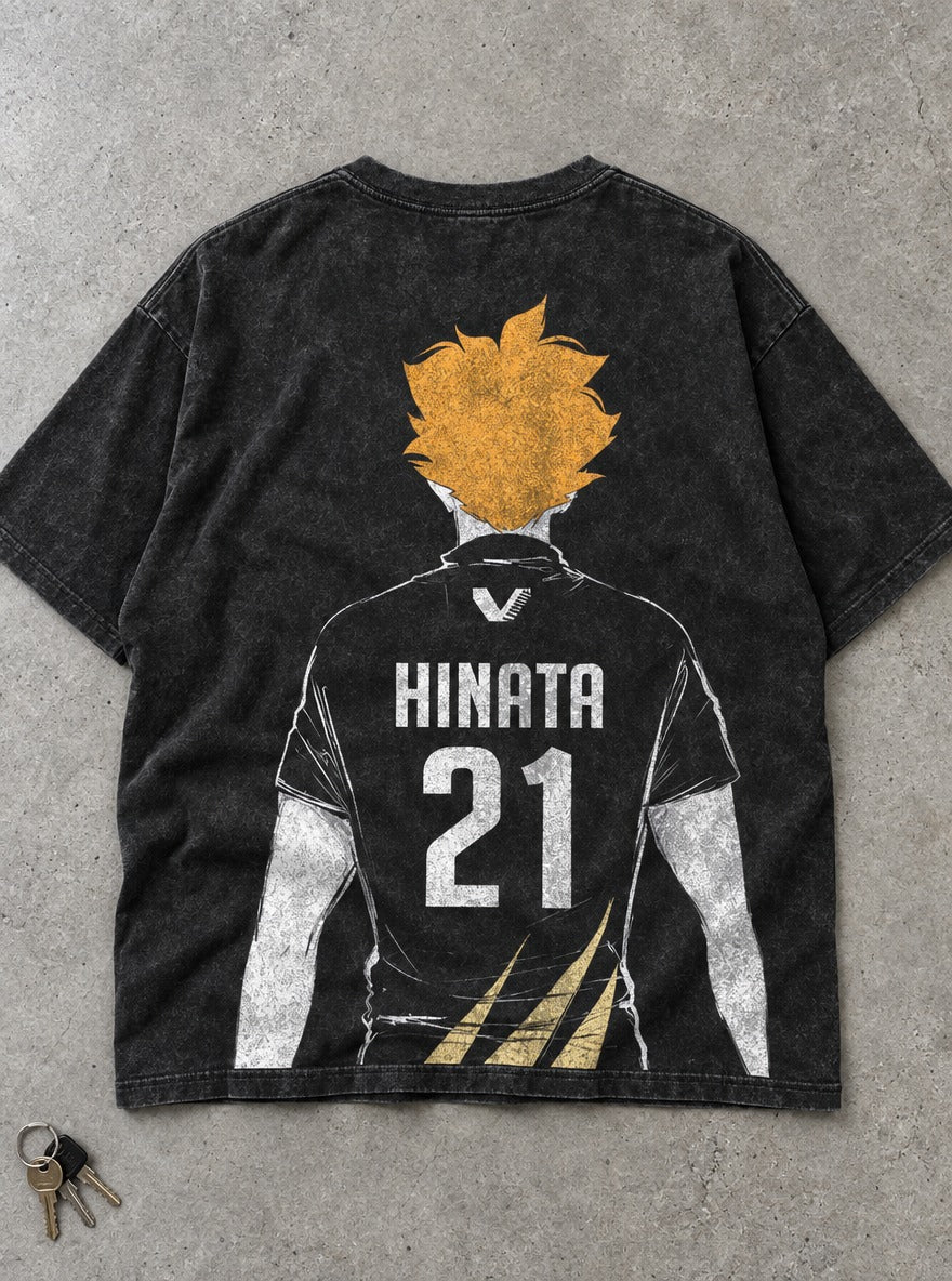 Hinata Number 21 – T-Shirt – flat-lay | Haikyuu