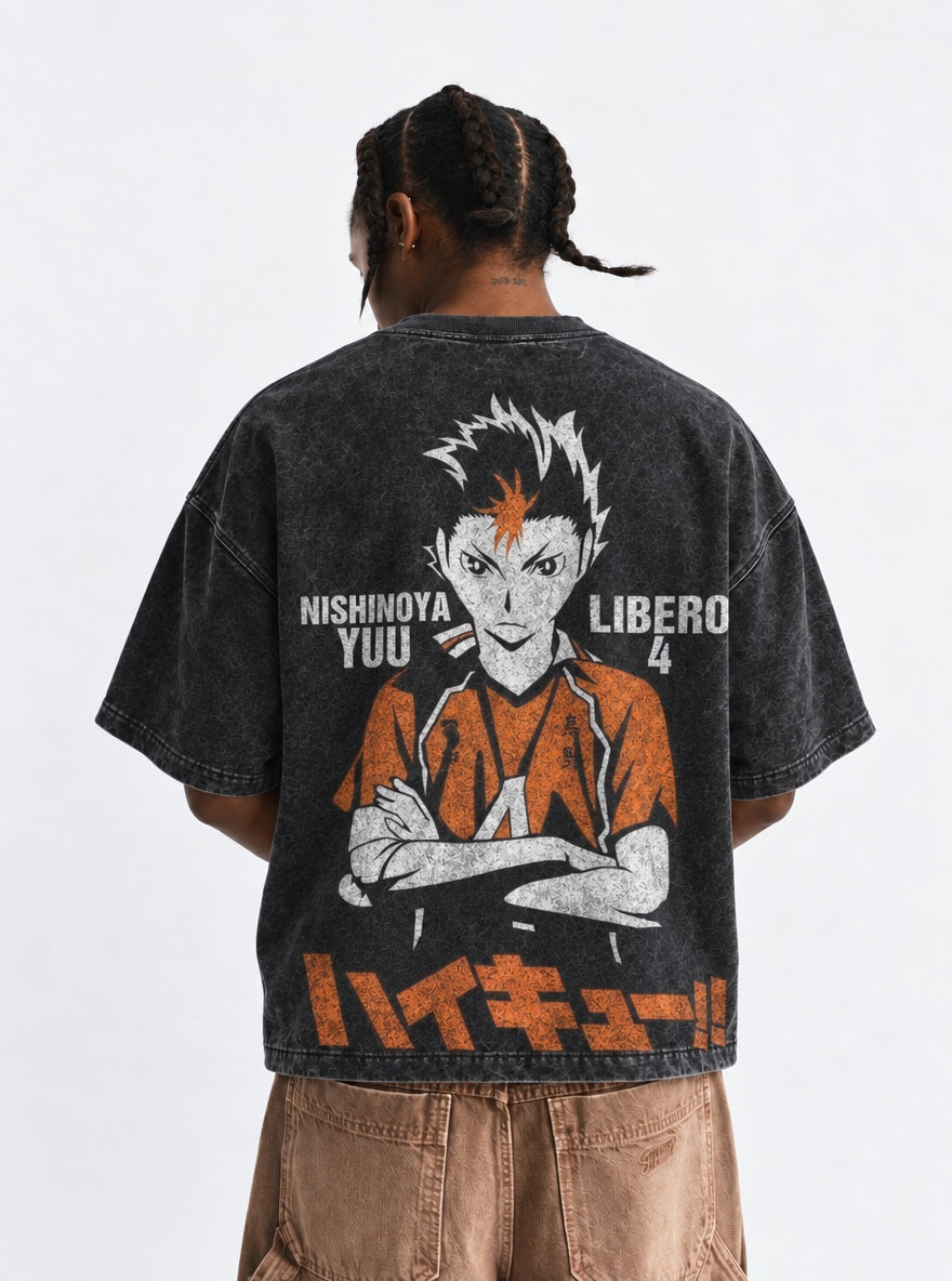 Nishinoya Libero – T-Shirt – model shot | Haikyuu