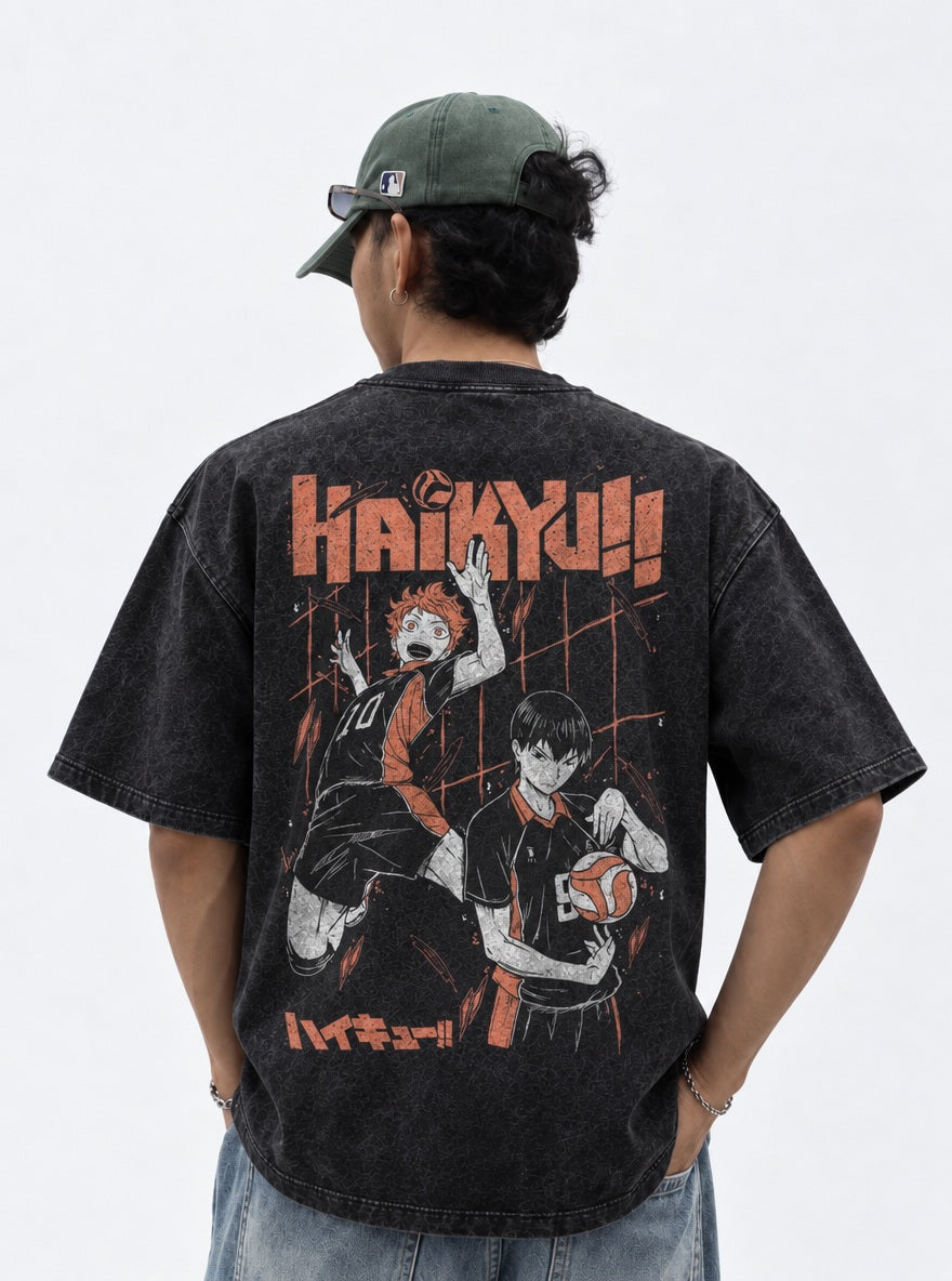 Hinata & Kageyama – T-Shirt – model shot | Haikyuu