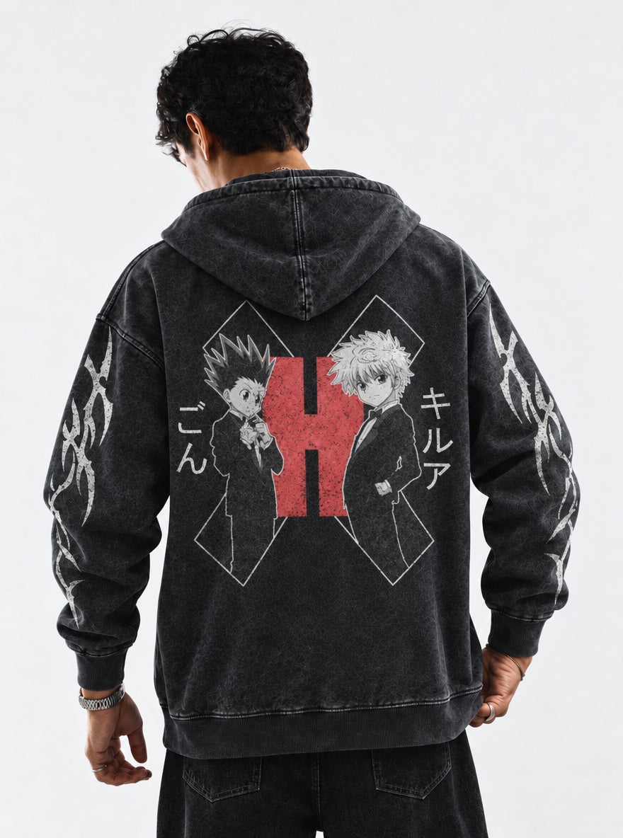 Gon & Killua Suits – Hoodie – model shot | Hunter x Hunter
