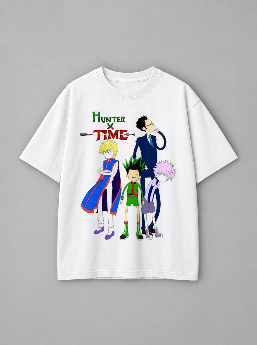 Hunter x Time – White Tee – mockup | Meme Tees