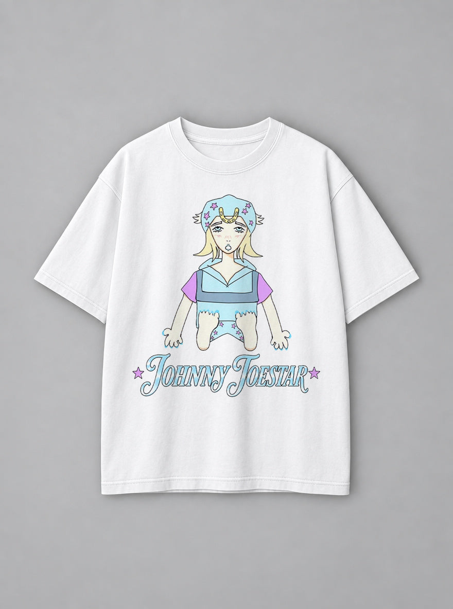 Johnny Toestar – White Tee – mockup | Meme Tees