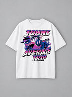 John's Average Trip – White Tee – mockup | Meme Tees