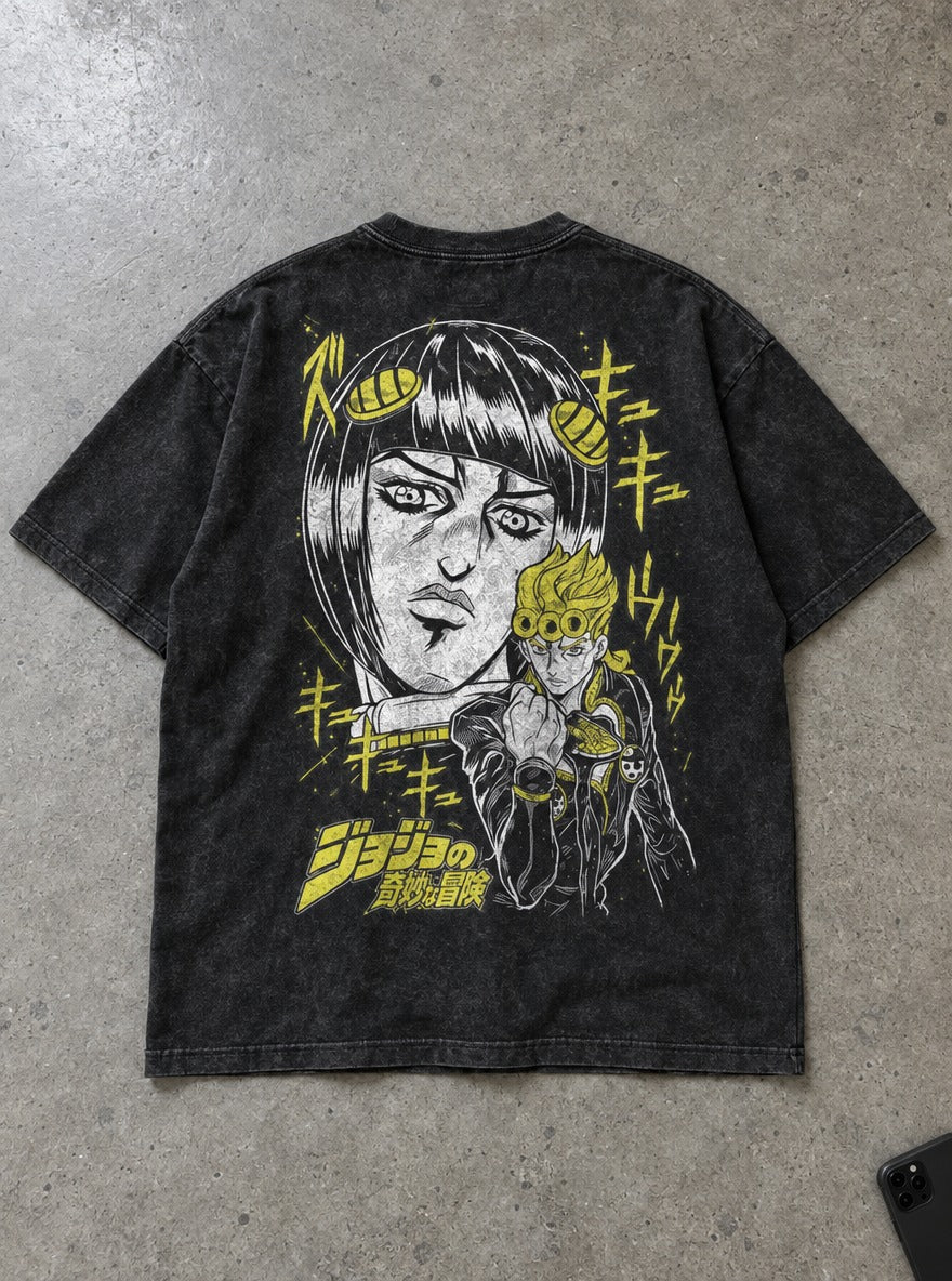 Bucciarati & Giorno – T-Shirt – flat-lay | JoJo