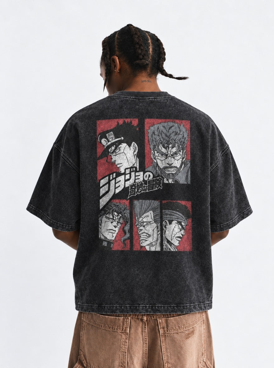 Crusader Portraits – T-Shirt – model shot | JoJo
