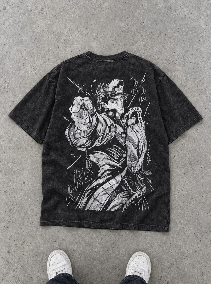 Jotaro Menacing – T-Shirt – flat-lay | JoJo