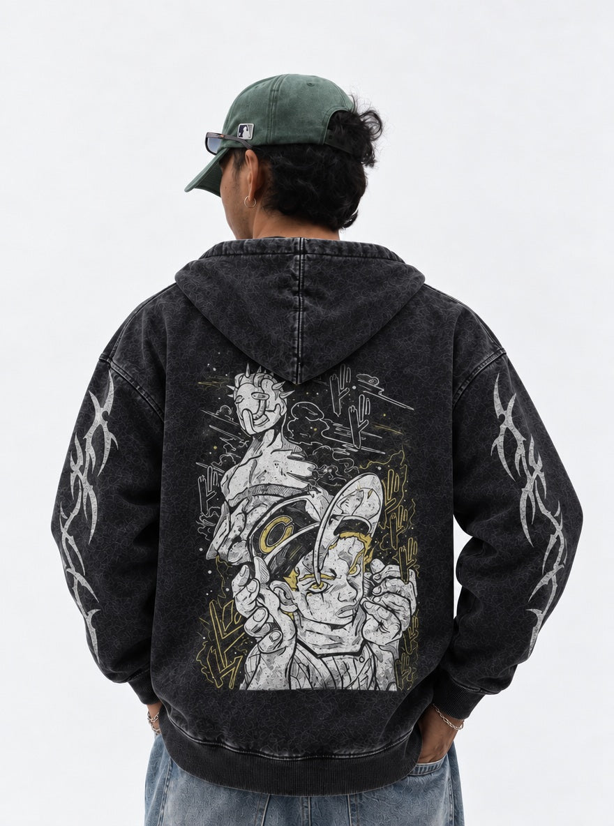 Steel Ball Run – Hoodie – model shot | JoJo