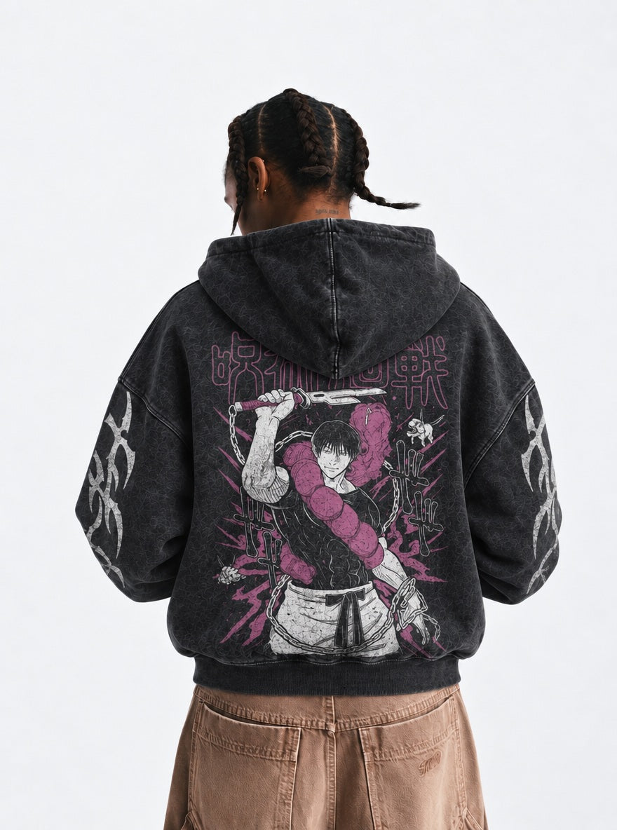 Toji Chain – Hoodie – model shot | Jujutsu Kaisen